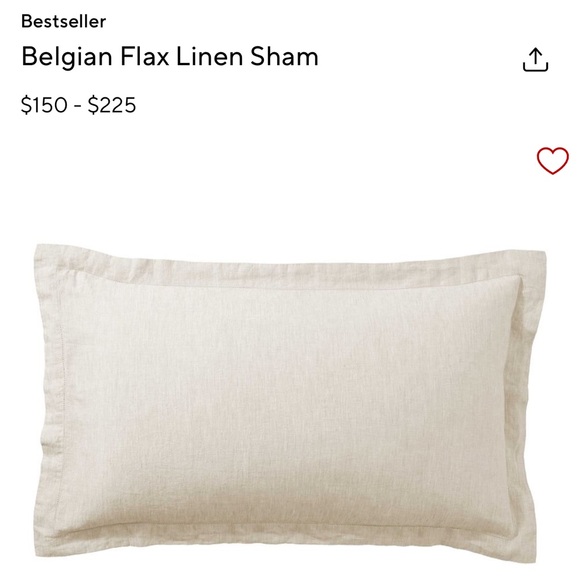 Belgian Flax Linen King Sham - Picture 3 of 3